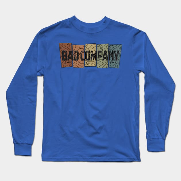 Bad Company Retro Pattern Long Sleeve T-Shirt by besomethingelse